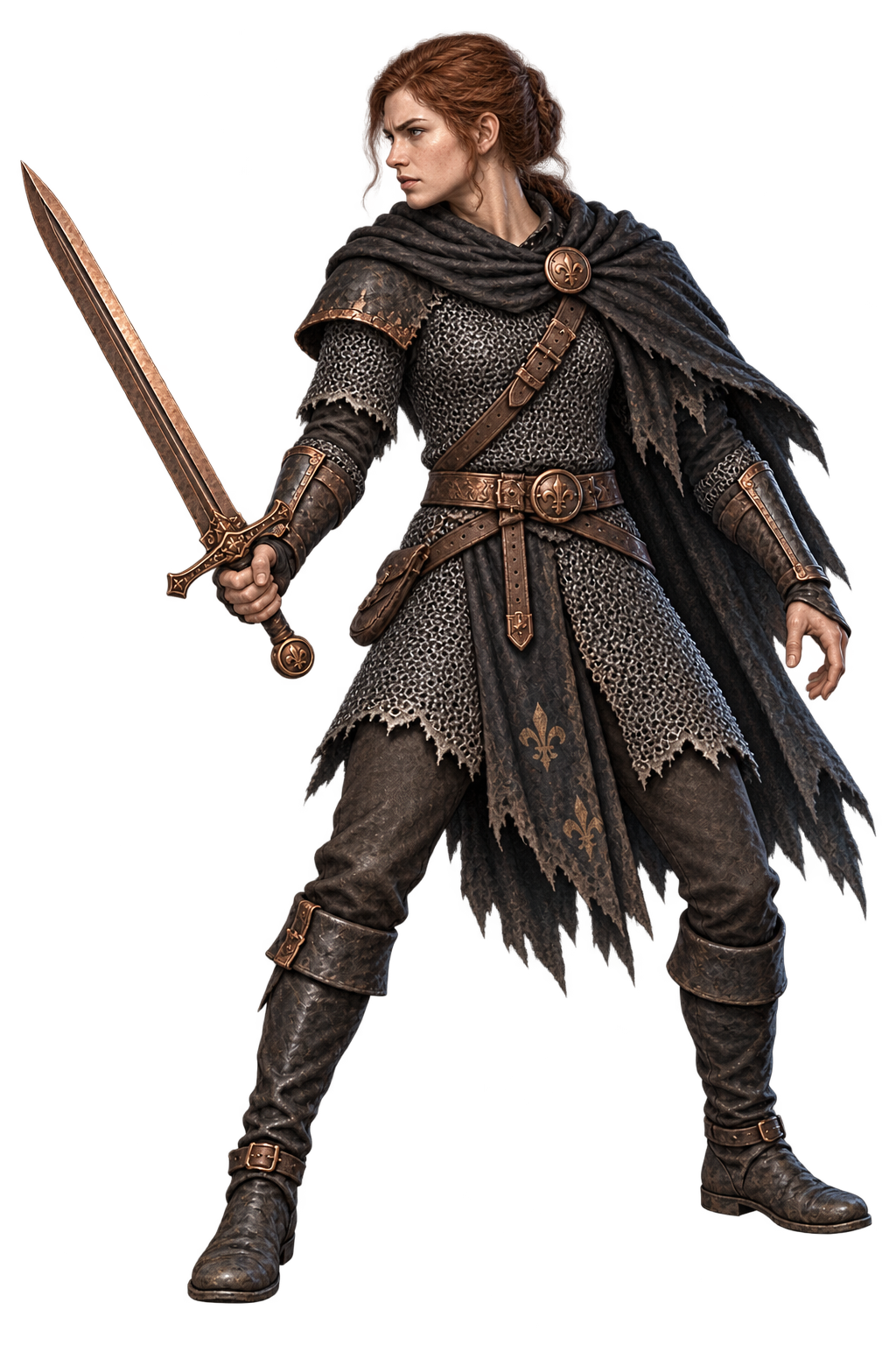 Female Fighter character concept art